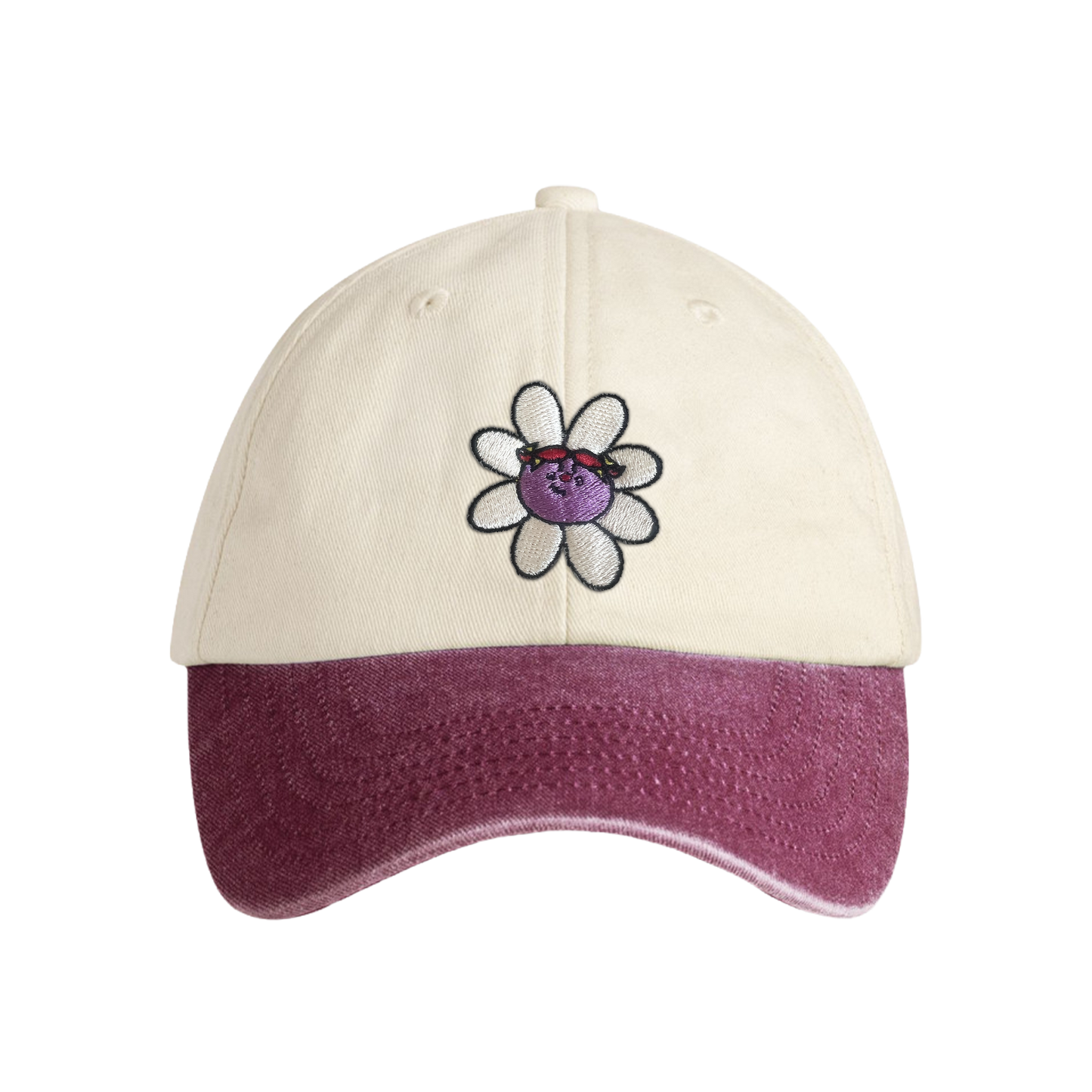 Casquette brodée Flower Power