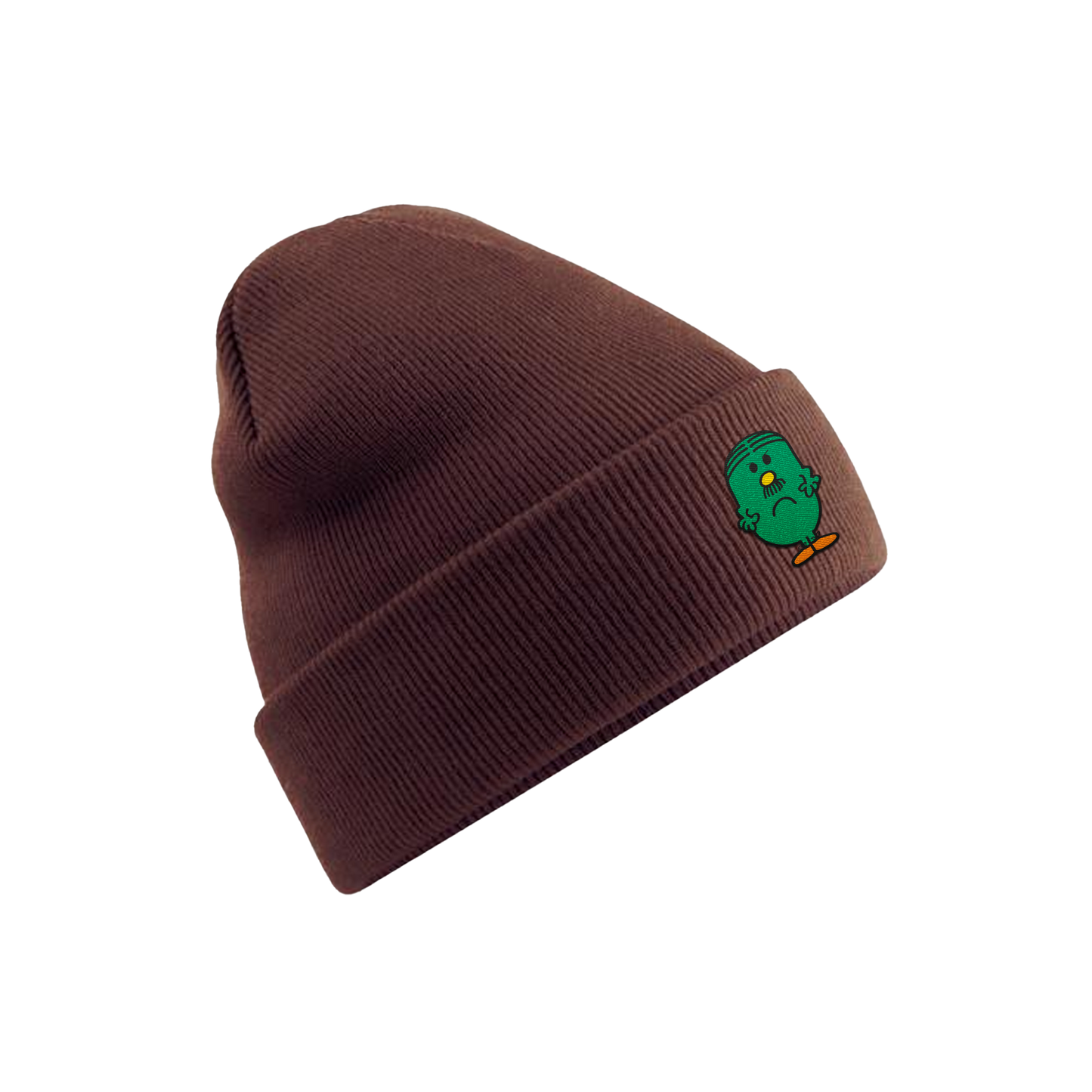 Bonnet brodé Monsieur Tatillon marron