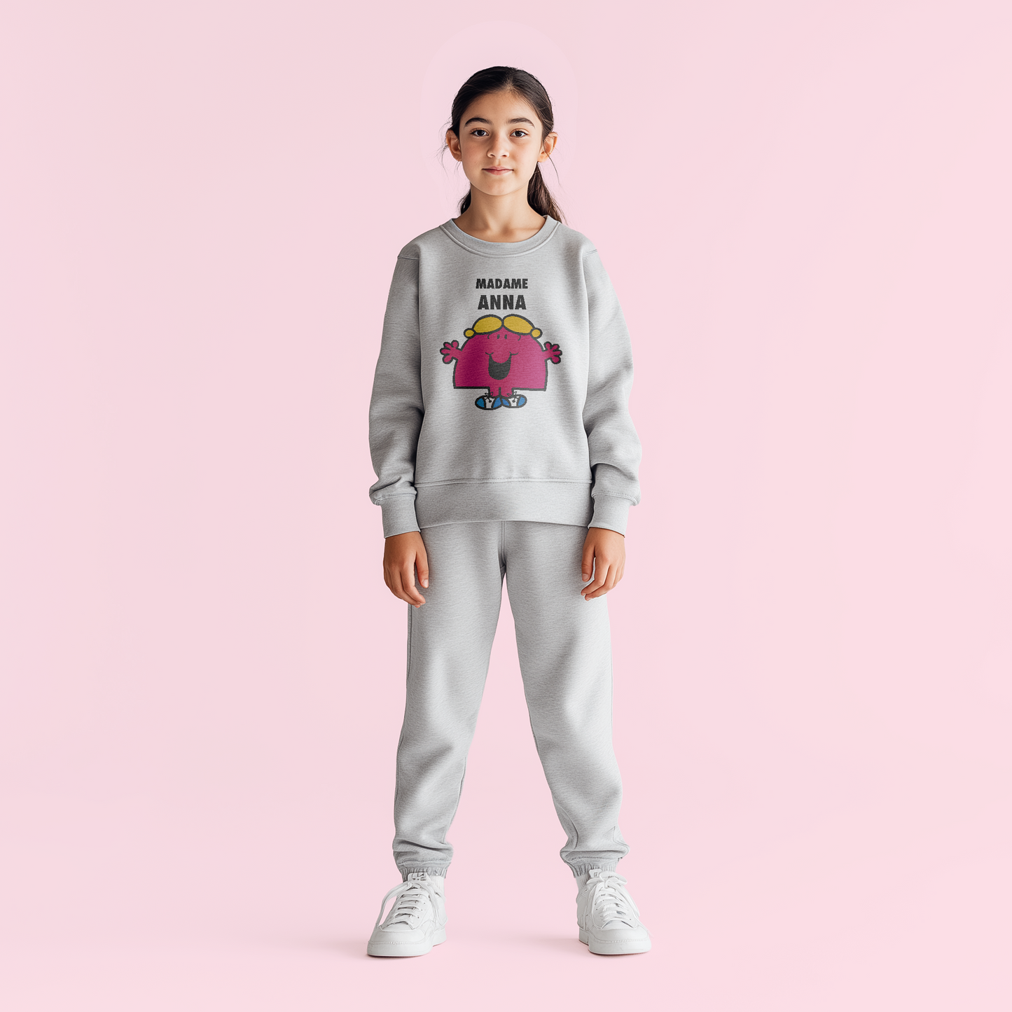 Sweat col rond fille personnalisé