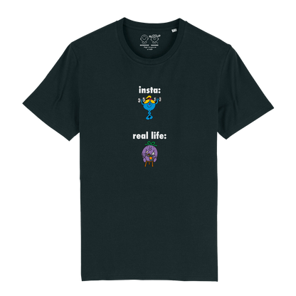 Tshirt - Insta vs real life femme Monsieur Madame