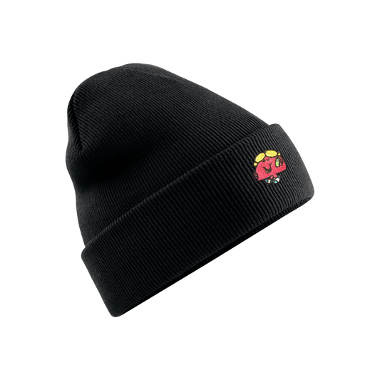 Bonnet brodé Madame Bavarde noir