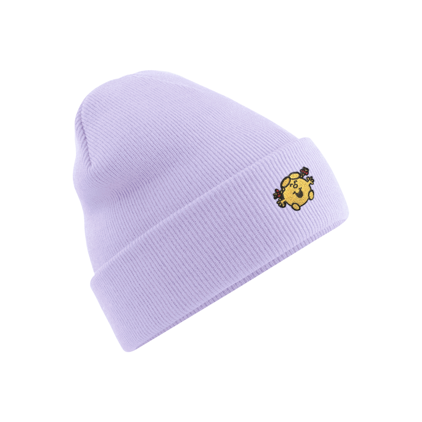 Bonnet brodé Madame Bonheur lavande