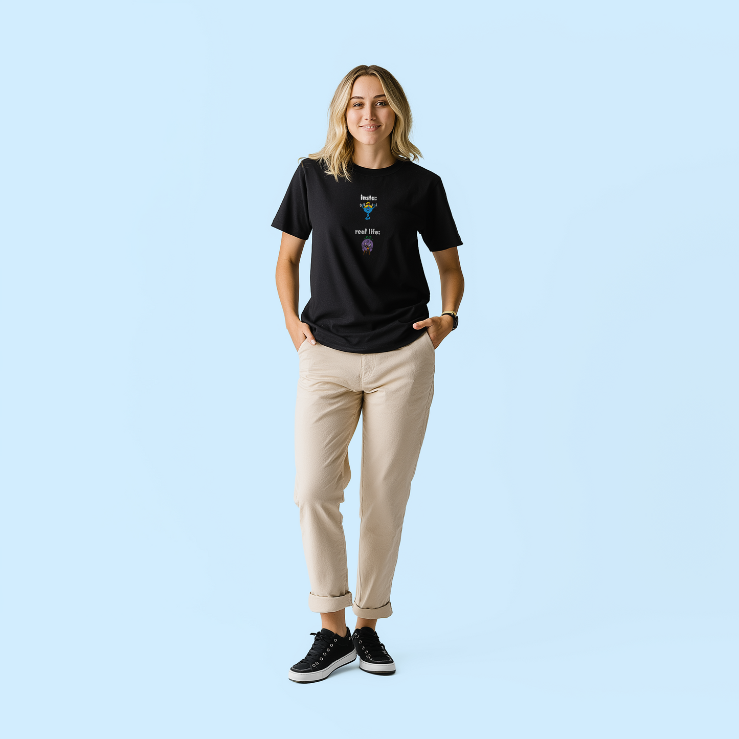 Tshirt - Insta vs real life femme